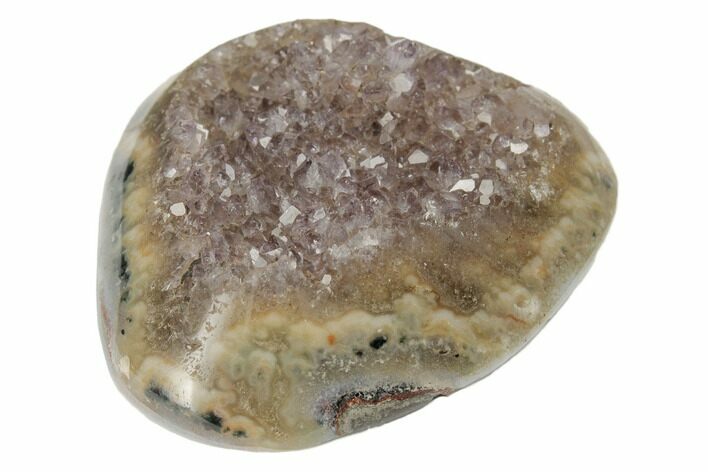 Sparkly Druzy Amethyst Cabochon - Artigas, Uruguay #186283